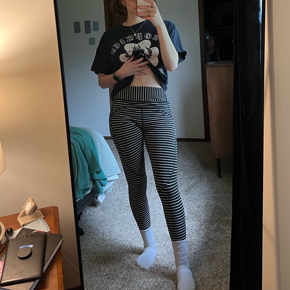 Avia Striped Leggings with Pocket